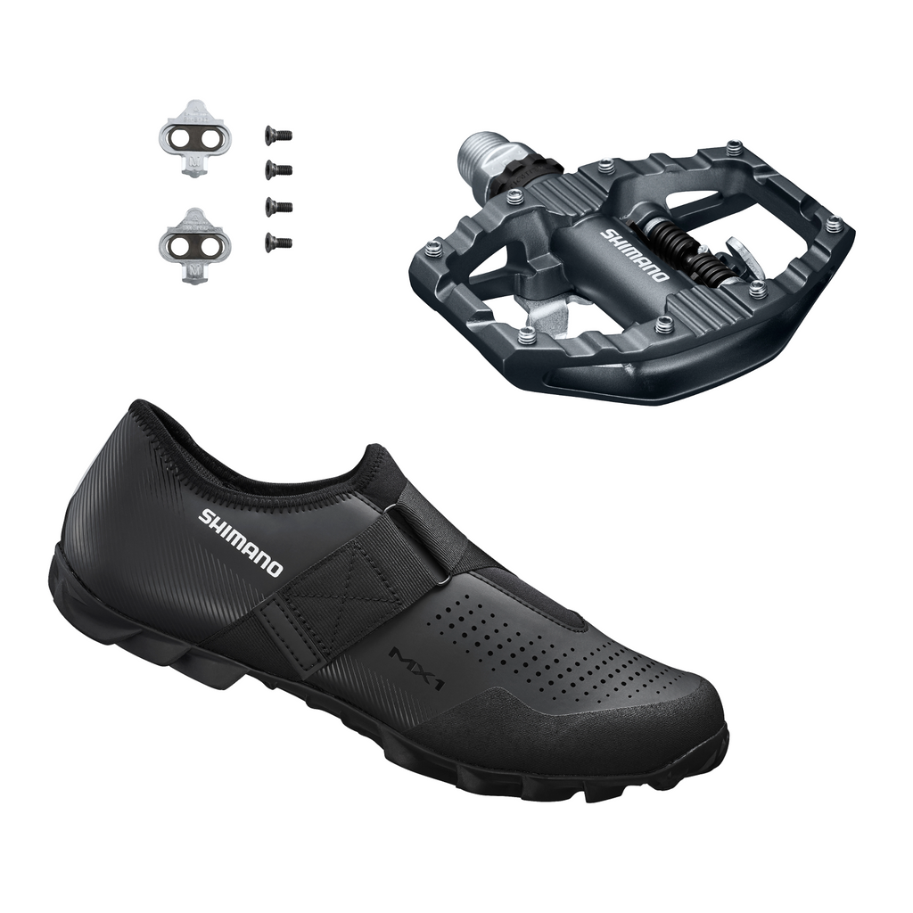 ビンディングシューズ 初心者セット SPD シマノ SH-MX100 PD-EH500
